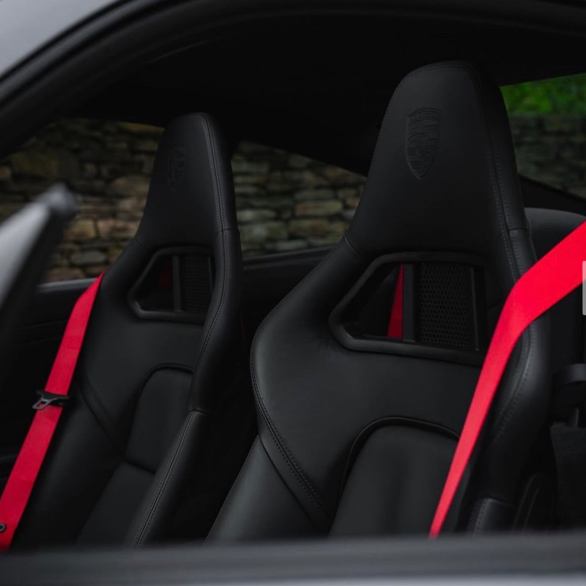 Ferrari Red Seat Belt Webbing Upgrade Replacement